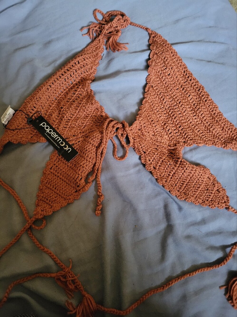 Rust Coloured Butterfly Style Top